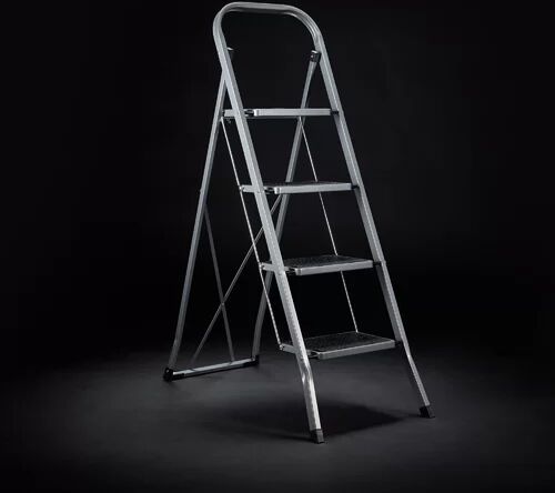 Symple Stuff Alby 4 ft Steel Step Ladder with 330 lb. Load Capacity Symple Stuff  - Size: 73cm H X 57cm W X 101cm D