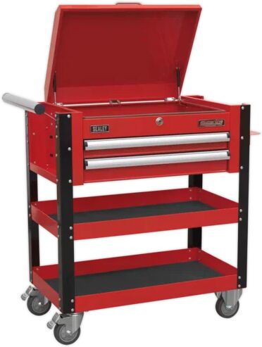 Sealey Heavy Duty Mobile Tool Trolley Sealey Colour: Red  - Size: 32cm H X 56cm W X 35cm D