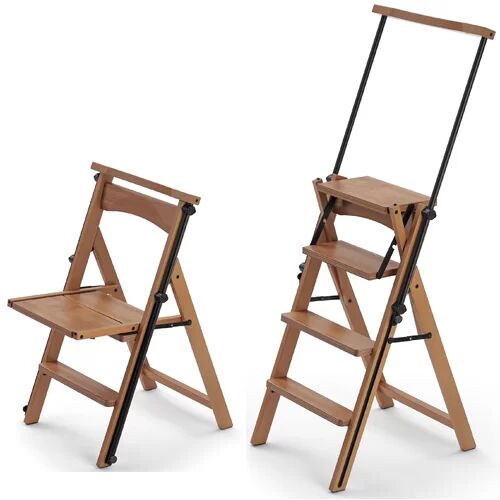 Union Rustic Bella 2.75 ft Wood Step Ladder with 265 lb. Load Capacity Union Rustic  - Size: Large