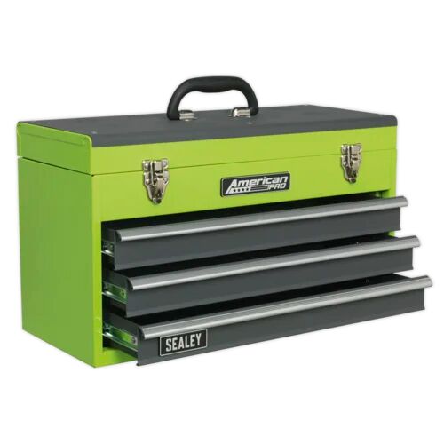 Sealey 11.81" H x 20.08" W x 8.86" D Portable Tool Chest Sealey Finish: Green/Grey  - Size: 72cm H X 49cm W X 28cm D