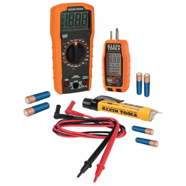Klein Tools Premium Electrical Test Kit, Orange/Black, 69355
