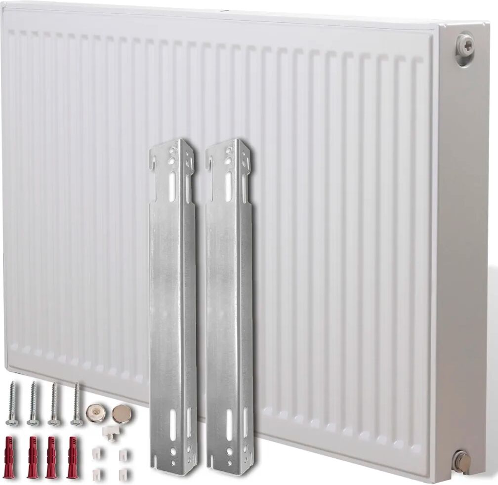 vidaXL Radiateur Convecteur central horizontal double Blanc 120 x 10 x 60 cm