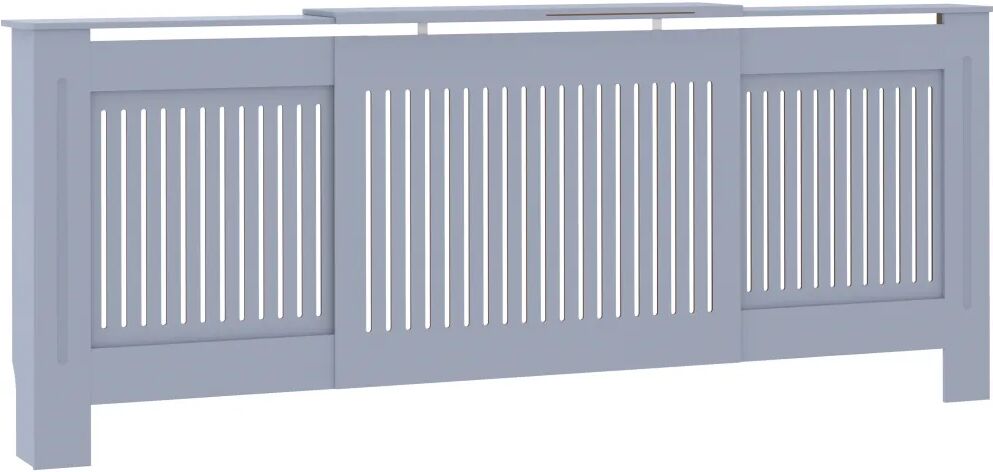 vidaXL Cache-radiateur MDF Gris 205 cm