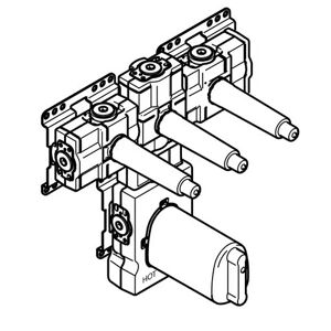 Dornbracht Grundkörper xTool Thermostatmodul mit 3 Ventilen 3/4