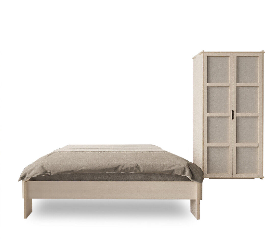 EUROPE & NATURE Zimmer 4.21 mit Bett 180X200 - 2 Nachttische BEIGE