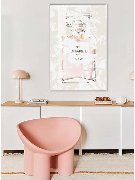 Vente-unique.ch Kunstdruck gerahmt SMOOTH - 60 x 90 x 2,5 cm - Rosa & Beige