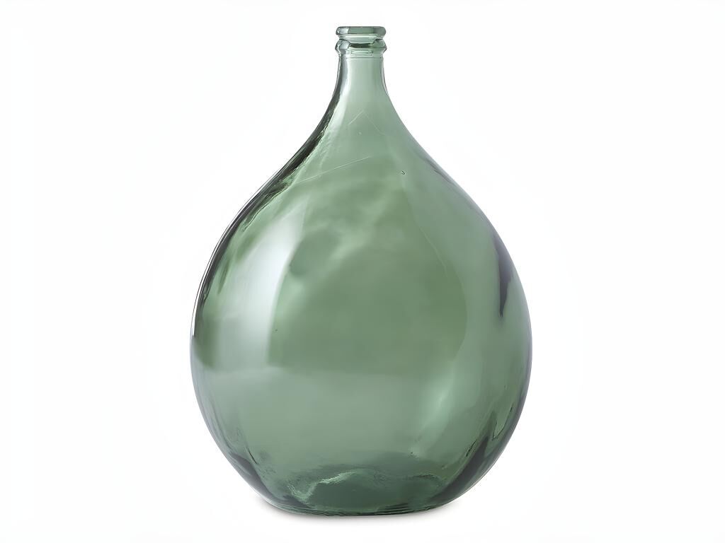 Vente-unique.ch Vase SILICE - Recyceltes Glas - Olivgrün