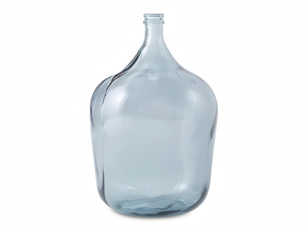 Vente-unique.ch Vase JERZY - Recyceltes Glas - Blau transparent
