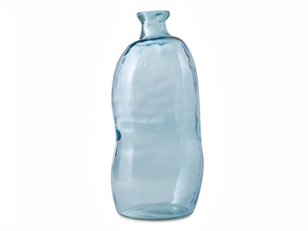 Vente-unique.ch Vase VISMA - Recyceltes Glas - H. 73 cm - Blau transparent