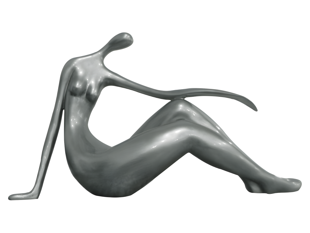 Vente-unique.ch Statue Frau Madeleine II - Silber