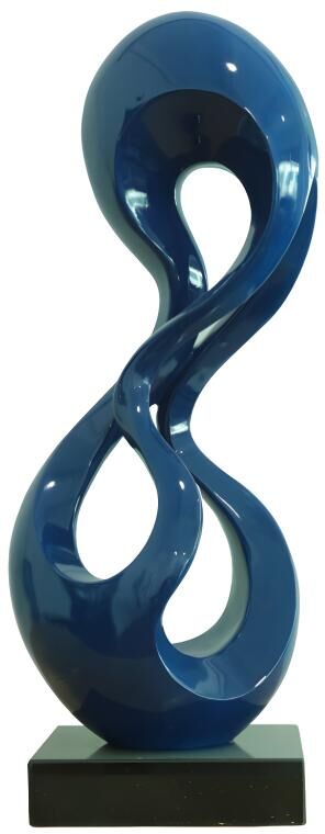 Vente-unique.ch Große Statue CECILIA aus Harz - L25 x H79 cm - Blau