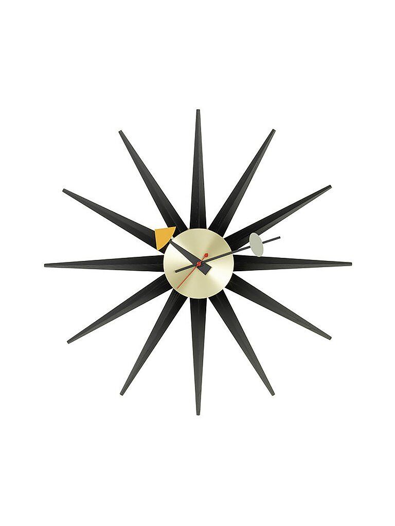 VITRA Wanduhr "Sunborst Clock" 47cm (Messing/Schwarz) schwarz   20125305