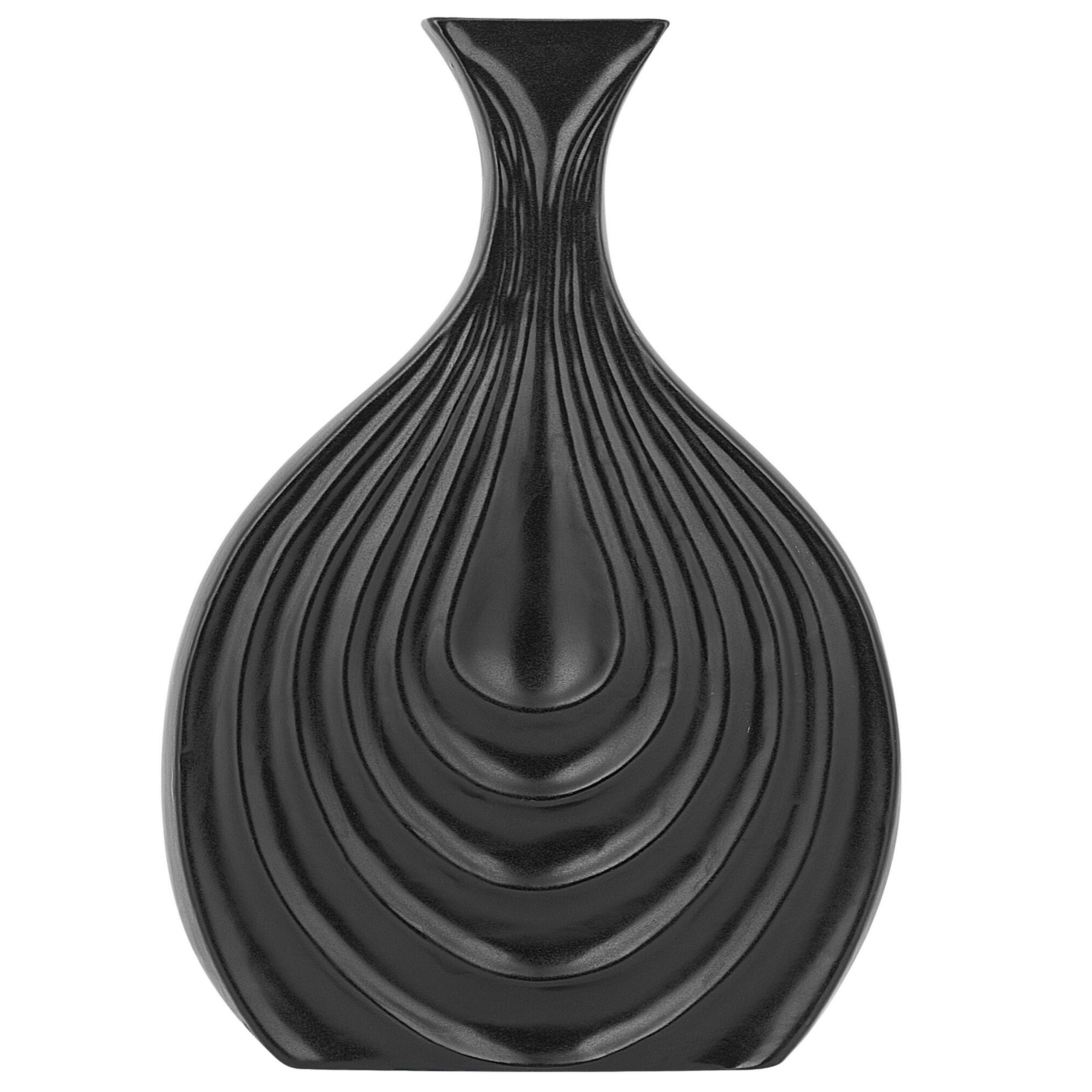 Beliani Dekorativní váza černá 25 cm THAPSUS