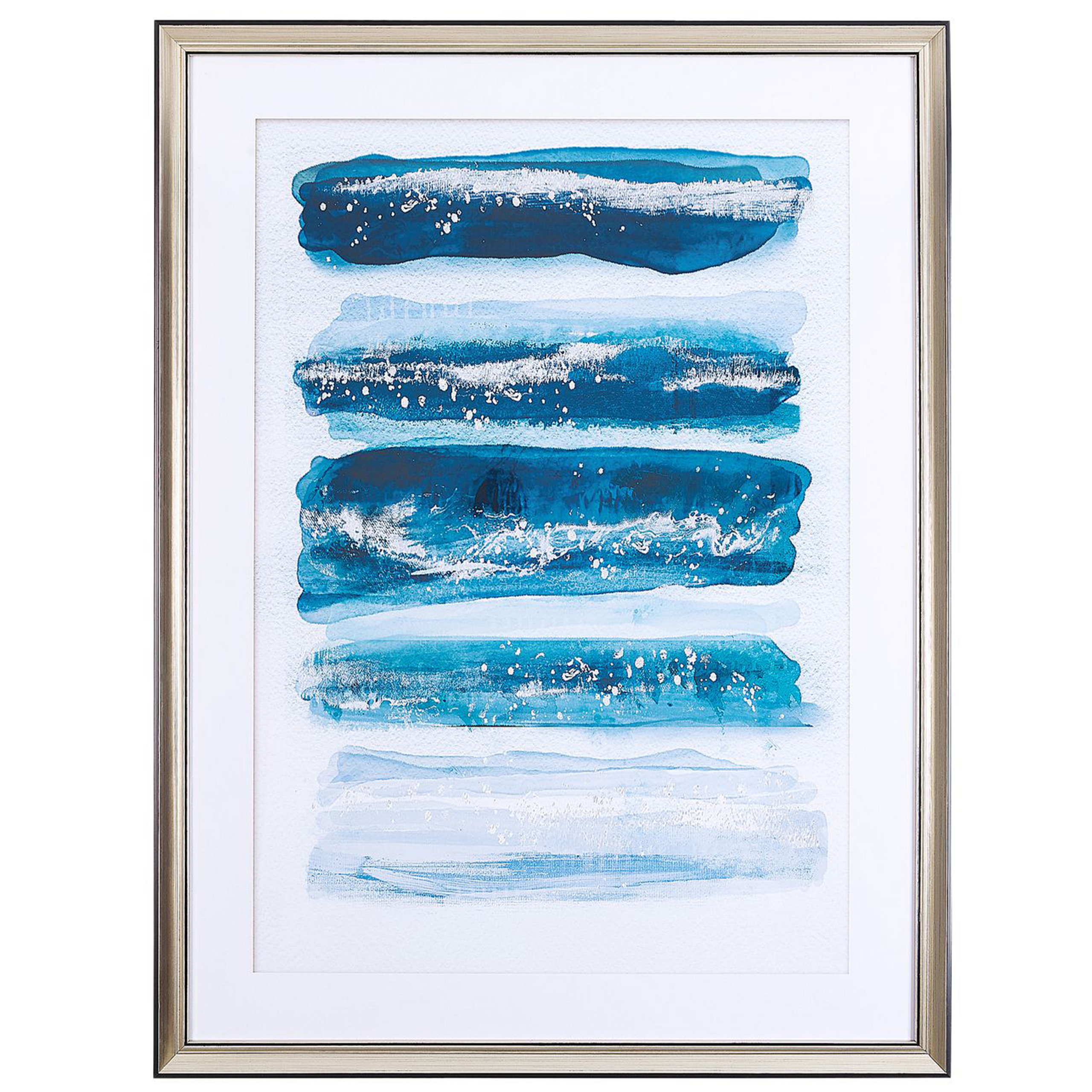 Beliani Zarámovaný obrázek 60 x 80 cm modrý FERATE
