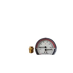 Erik Færgemann A/S Termo-manometer - Ø80, 1/2'' (bag), 0-4 bar / 20-120 C