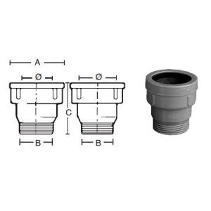 Purus Overgangsnippel 32 Mm X 1 1/4