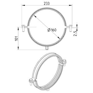 Blücher Rørbærer Med Epdm, Ø160mm