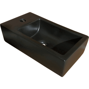 Lavabo Fino Porcelænsbadvask 460x250x120 Mm Væg/bord Matsort