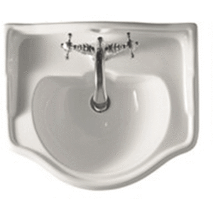 Lavabo Retro 55 Porcelænshåndvask På Piedestal, Hvid