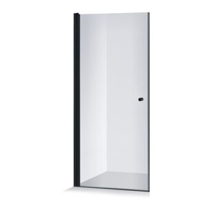 Brasta Straight Doors Viktorija 1/2, Black Profiles 80x200cm