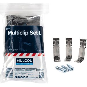 Armadan Mulcol Klipssæt 60mm T/brandmanchet Metal Sølv