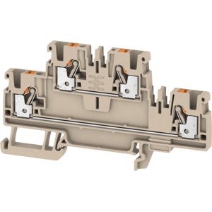 Weidmüller Gennemgangsklemme A2t 2,5 Med 4 Push In Terminaler På 2 Niveauer