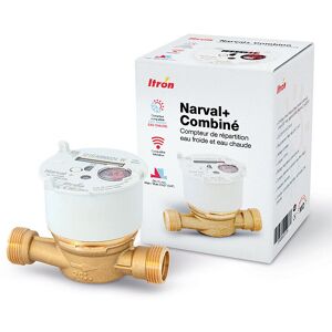 Compteur combiné Narval Itron  - Eau chaude et eau froide - Filetage Mâle - Racc 20X27mm