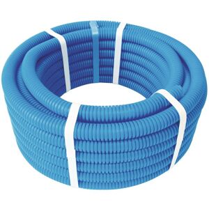 - Couronne de tube per bleu gainé Ø12 - longueur 25m - Blanc