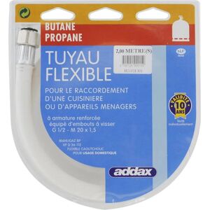 Flexible gaz butane propane 2M nf D36-112 /10 ans/ G1/2-M20X150 Addax