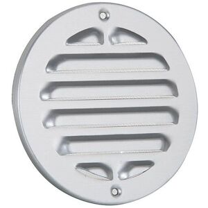 Grille de protection contre les intemperies en alu, ronde. 200 mm protection anti-insectes et trous de vissage