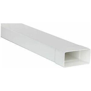 - Tube plat systeme 150 220 x 90 mm, blanc Longueur 1,0 m avec manchon