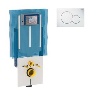 Geberit Réservoir à encastrer Geberit Sigma 8 avec module d'installation pour bac suspendu + plaque de recouvrement Sigma 01