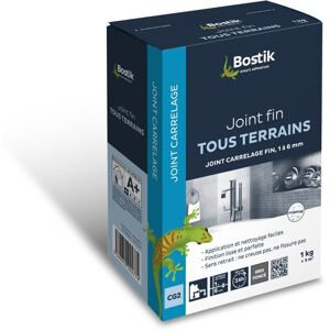 Joint de carelage fin gris foncé Bostik 1 kg