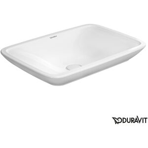 Duravit PuraVida Lavabo à poser sans plage de robinetterie, avec cuve profonde, 03697000001,