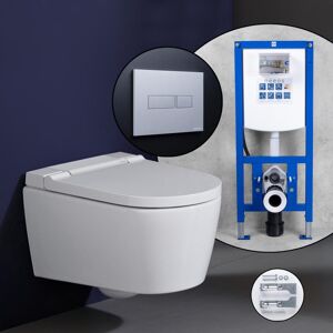 Geberit Pack complet WC lavant Geberit AquaClean Sela et bâti-support neeos,, 146220111+16603CM#SET,