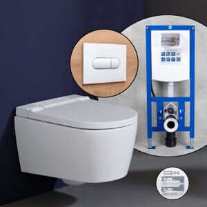 Geberit Pack complet WC lavant Geberit AquaClean Sela et bâti-support neeos,, 146220111+16604WH#SET,