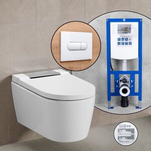 Geberit Pack complet WC lavant Geberit AquaClean Sela et bâti-support neeos,, 146220211+16604WH#SET,