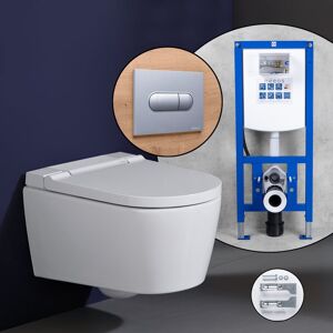 Geberit Pack complet WC lavant Geberit AquaClean Sela et bâti-support neeos,, 146220111+16604CM#SET,