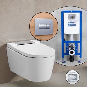 Geberit Pack complet WC lavant Geberit AquaClean Sela et bâti-support neeos,, 146220211+16604CM#SET,