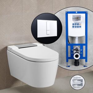 Geberit Pack complet WC lavant Geberit AquaClean Sela et bâti-support neeos,, 146220211+16782WH#SET,