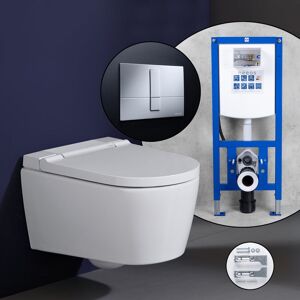 Geberit Pack complet WC lavant Geberit AquaClean Sela et bâti-support neeos,, 146220111+16782CR#SET,