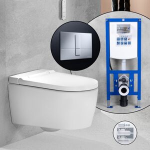 Geberit Pack complet WC lavant Geberit AquaClean Sela et bâti-support neeos,, 146220JT1+16782CR#SET,