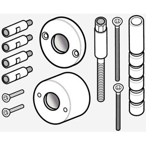 Herzbach Logic XL Rallonge encastrée pour module d’arrêt Vario, L : 40 mm, 11.021520.1.09,