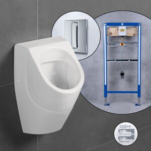 Villeroy & Boch O.novo Pack Urinoir DirectFlush, alimentation arrière, avec bâti-support neeos, 75240001+90668+16090CR,