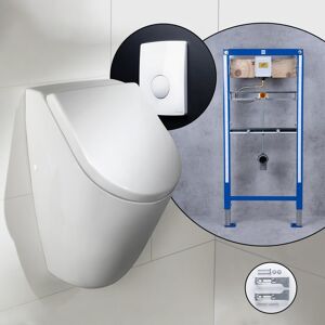 Villeroy & Boch Subway Pack Urinoir, alimentation arrière, avec bâti-support neeos, 751301R1+90668+16064WH,