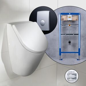 Villeroy & Boch Subway Pack Urinoir, alimentation arrière, avec bâti-support neeos, 75130101+90668+16064CM,