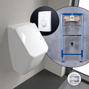 Villeroy & Boch Venticello Pack Urinoir DirectFlush, alimentation arrière, avec bâti-support neeos,, 5504R101+90668+16064WH,