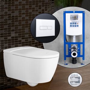 Villeroy & Boch ViClean-I 100 Pack complet WC lavant et bâti-support neeos,, V0E100R1+16603WH#SET,