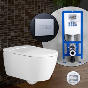 Villeroy & Boch ViClean-I 100 Pack complet WC lavant et bâti-support neeos,, V0E100R1+16603CM#SET,