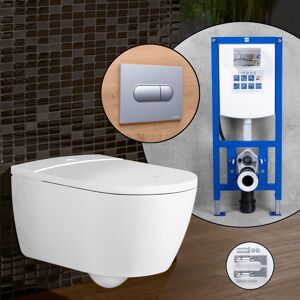 Villeroy & Boch ViClean-I 100 Pack complet WC lavant et bâti-support neeos,, V0E100R1+16604CM#SET,